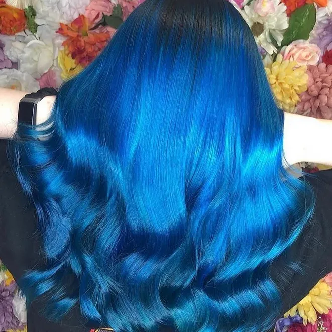 צבע שיער כחול סקיי בלו Sky Blue