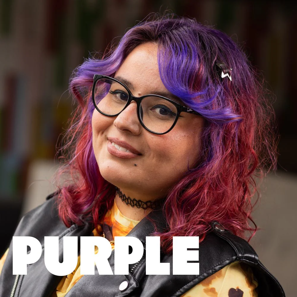 צבע שיער סגול